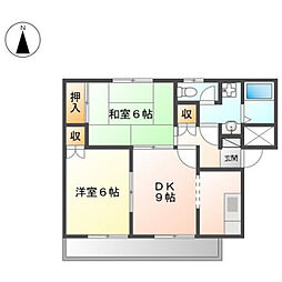 ピュアパレス 2LDKの間取図画像