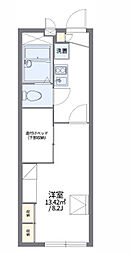 レオパレスファイブスターズ 1Kの間取図画像