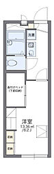 レオパレスヒロ 1Kの間取図画像