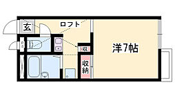 レ・エスペランス 1Kの間取図画像