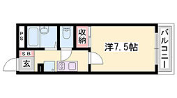 レオパレスエスエス 1Kの間取図画像