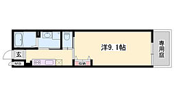 ア・ラ・メルシー 1Kの間取図画像