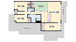 ネオステージ今宿 4LDKの間取図画像