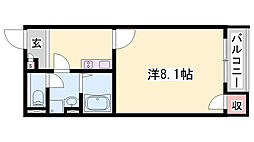 レオネクスト瑞穂 1Kの間取図画像