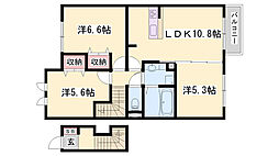 リュミエールm&yB 3LDKの間取図画像