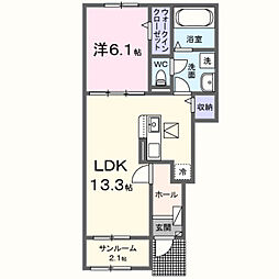 カミーノ オタンタトレ I 1LDKの間取図画像