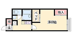 レオパレス南山 1Kの間取図画像
