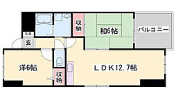 シャトー三和青山 2LDKの間取図画像