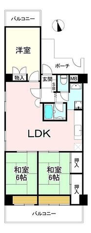 3LDK 間取り