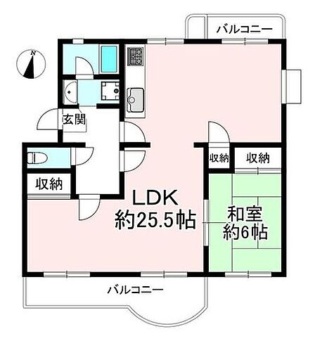 1LDK 間取り