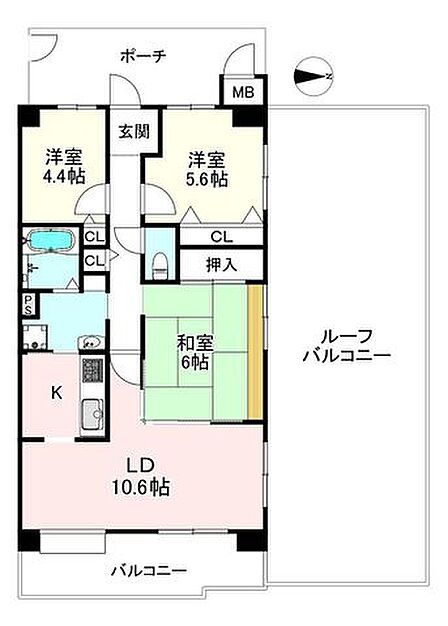 3LDK 間取り
