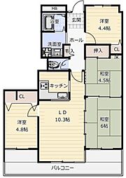 クリーンピア山電飾磨駅北 4LDKの間取図画像