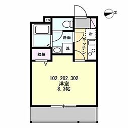 藤沢市高倉アパート 1Kの間取図画像