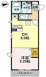 カリーサビラー 1DKの間取図画像