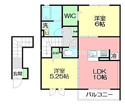 蒼の杜風 2LDKの間取図画像