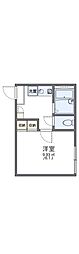 レオパレスパルファン 1Kの間取図画像