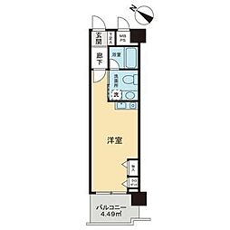 ライオンズプラザ平塚 ワンルームの間取図画像