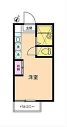 カフー茅ヶ崎 ワンルームの間取図画像