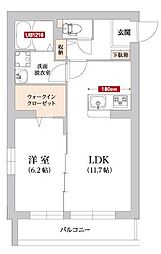 トレリッシュ湘南 1LDKの間取図画像