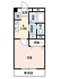 フレンドリー 1Kの間取図画像