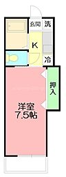 フィールド 1Kの間取図画像