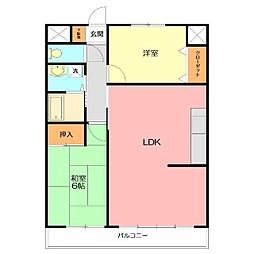 リステージ湘南川名 2LDKの間取図画像