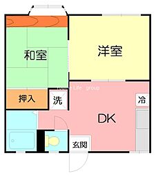 フレグランス湘南 2DKの間取図画像