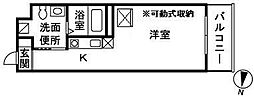 ケー・プラージュ ワンルームの間取図画像