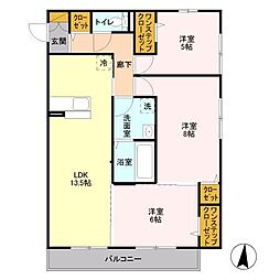 グランデージ・SC 3LDKの間取図画像
