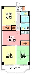ダンデライオン鵠沼 3DKの間取図画像