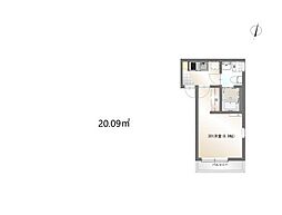 茅ヶ崎市中海岸1丁目アパート 1Kの間取図画像