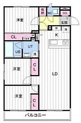 Aster宮の森 3LDKの間取図画像