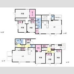Leafy Foret B棟 3LDKの間取図画像