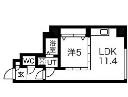 プライムアーバン大通公園1 1LDKの間取図画像