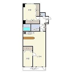 INOVE札幌南7条2 2LDKの間取図画像