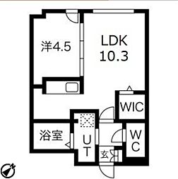Premieristトヨヒラ 1LDKの間取図画像