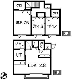 ハーベスト707 3LDKの間取図画像