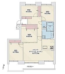 リーベンデール北11 4LDKの間取図画像
