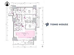 ジオタワー新町 3LDKの間取図画像