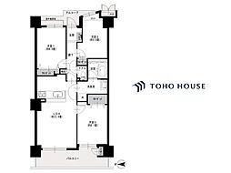 モンセーヌ住吉川公園1番館 3LDKの間取図画像