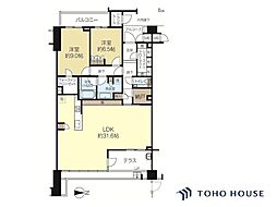 プラウド芦屋平田町 2SLDKの間取図画像