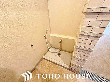マンション内やお部屋が汚れる心配がない散歩後に使えるペット用足洗い場。