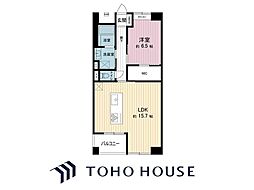 中山手コーポ 1LDKの間取図画像