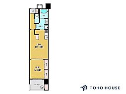 ラシュレ北浜 1LDKの間取図画像