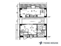 ネオアージュ玉造 1LDKの間取図画像