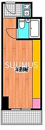中野弥生町スカイハイツ ワンルームの間取図画像