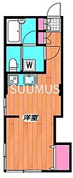 Y.B.マンション ワンルームの間取図画像