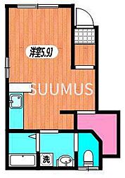ラ・カーサ ワンルームの間取図画像