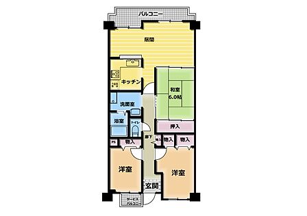 3LDK 間取り