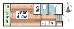 ヒロサワビル 1Kの間取図画像
